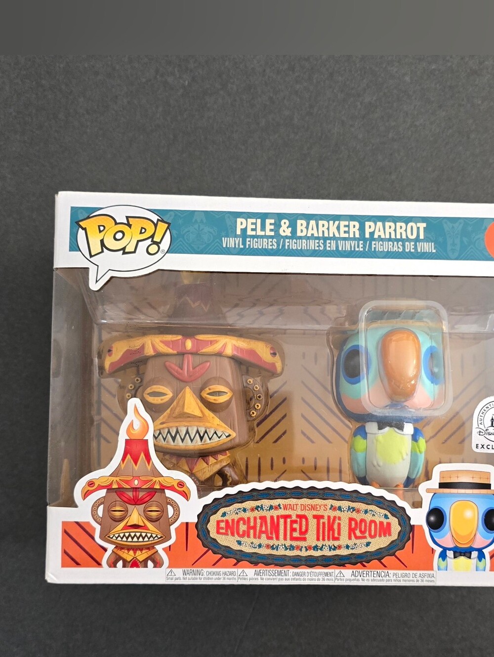 Disney Parks Exclusive Enchanted Tiki Room Funko Pop 2pk: Pele & Barker Parrot